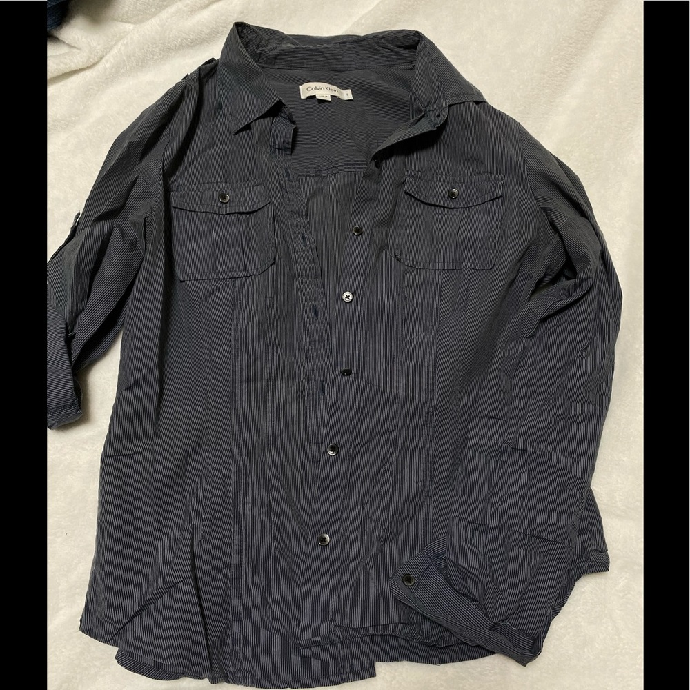 Calvin Klein Striped Button Down Shirt